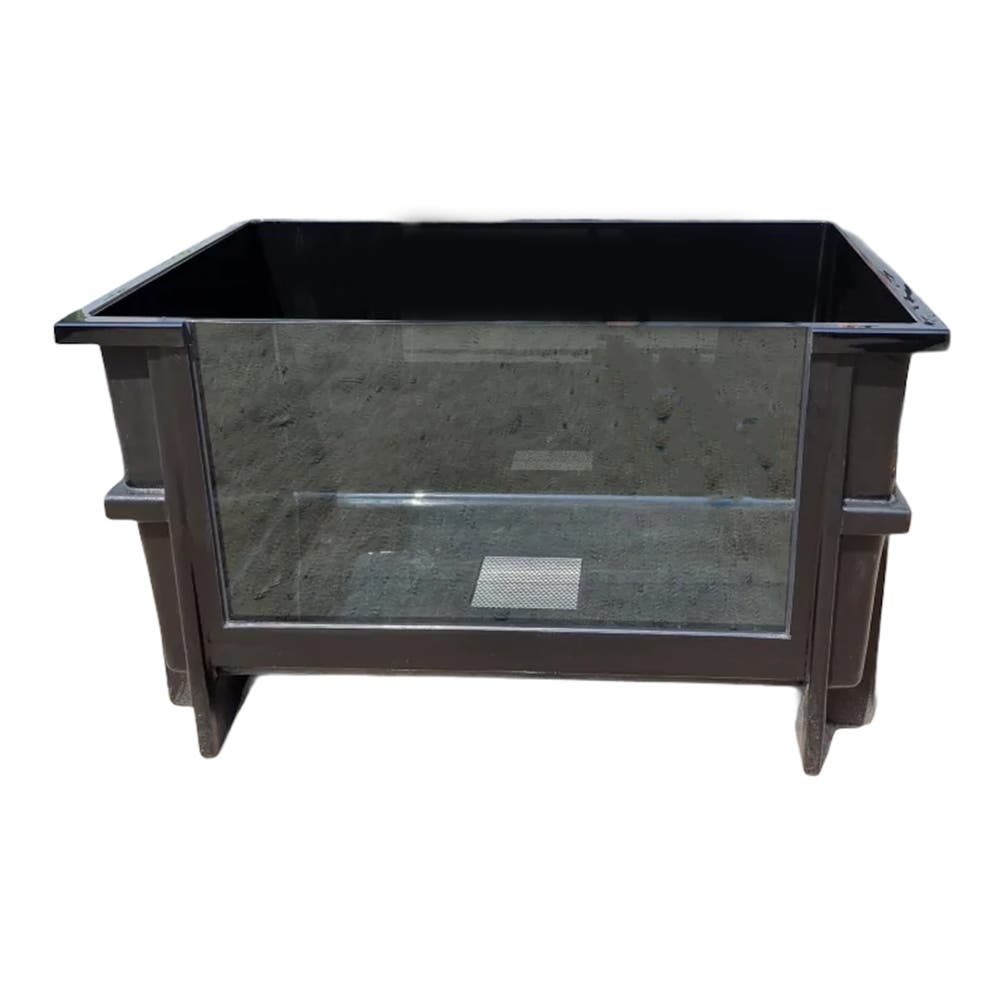 Fiberglass tank with window outlet